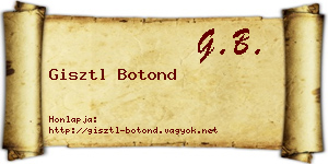 Gisztl Botond névjegykártya